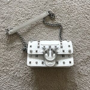 Pinko white crossbody bag